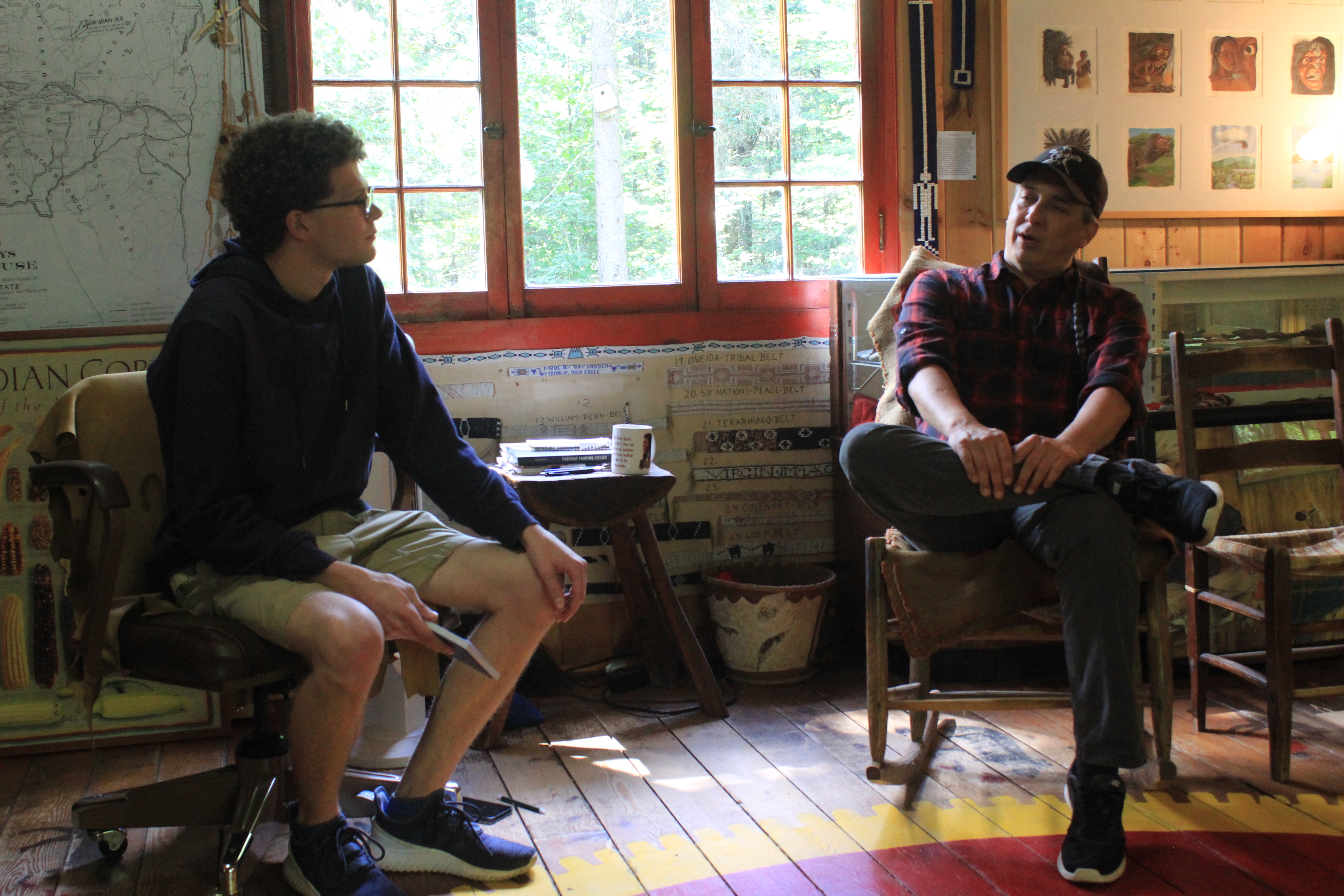 Dave Fadden, right, speaks with Nick King